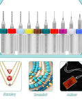 Lothee 30-piece tungsten carbide micro drill bit set (0.1–1.0 mm) with color-coded caps, front view