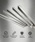 Square Steel Key Stock Set 1 Quarter Inch By 1 Quarter Inch By 12 Inch Cold Drawn 45 Steel Precision Key Stock displayed with icons.