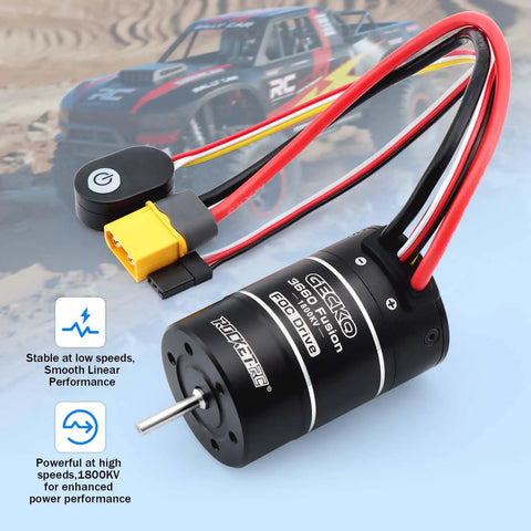 2 In 1 Fusion FOC Brushless Drive System for 1 Tenth Scale RC Rock Crawler, motor with built-in encoder, clean wiring