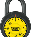 Yellow Combination Padlock For Gym, Locker And School With 7mm Shackle, Hardened Steel Construction, Anti Pick Design