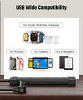 Six Outlet Surge Protector With Four USB Ports And Flat Plug Extension Cord Wall Mount Power Strip for charging devices