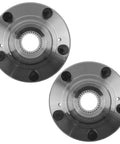 Front Wheel Bearing And Hub Kit Set For 2009 2014 Acura TSX 2008 2012 Honda Accord 2010 2011 Accord Crosstour 2012 2015 Crosstour 2 Piece Replacement With Front Hubs And Bearings Plug And Play Easy Install OEM Grade Quality. Image showing two metal hubs with bearings.