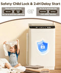 No Sweat 28 Lb Fully Automatic Portable Washing Machine with safety features and child lock, compact design for small spaces.