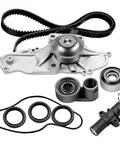 Engine Timing Belt Kit With Water Pump For Honda And Acura V6 Cars 2003-2018 DIY Friendly Includes Tensioner, Pulleys