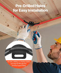 Installation of 20 Pack One Half Inch PEX Tubing Bend Support 90 Degree Elbow Clamp With Nail Tab in ceiling