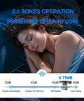 180 CFM Bathroom Exhaust Fan Motor And Blade Replacement for 509 Series with silent operation chart and sleeping woman