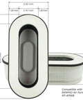 Replacement Filter For RENPHO RP AP068 Compact Air Purifier 3 In 1 H13 Filtration With Activated Carbon Pre Filter dimensions