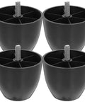 Durable Black Plastic Furniture Legs For Chairs And Sofas Easy Screw On Replacement Feet With Adjustable Height Protective Sturdy And Safe For Home Use