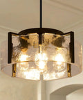 Get The Low On This Badass Matte Black 4 Light Adjustable Chandelier With Metal Frame To Drop Some Serious Glow Over Dining Tables Kitchen Islands Bedrooms Or Bathrooms Today. 4 light matte black chandelier with seeded glass shade.