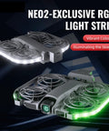 Neo2 Halo LED Light Strip For DJI Neo 2 Drone With RGB Night Lighting, showcasing vibrant colors in flight.