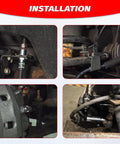 Front Brake Hose Kit Two Piece Heavy Duty For SUV And Truck Fits Escalade Tahoe Suburban Yukon Sierra Silverado 2007-2020 installation view