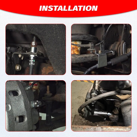 Front Brake Hose Kit Two Piece Heavy Duty For SUV And Truck Fits Escalade Tahoe Suburban Yukon Sierra Silverado 2007-2020 installation view