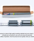 Rail Mounted Terminal Block Kit for Electrical Panels, Combined Rail Type Voltage Terminal Accessories In Gray, Easy Install, open box view