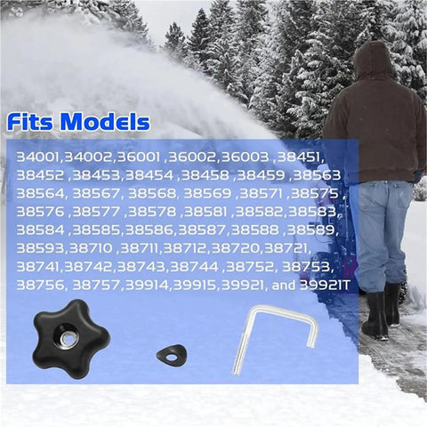 Cool Snow Blower Handle Knob And Lock Bolt Screw Kit Fits 1143779 Models For Lawn Mowers Heavy Duty Grip Perfect For Tough Chicago Winter Shoveling Jobs Super Secure Locking System, black knob and bolt