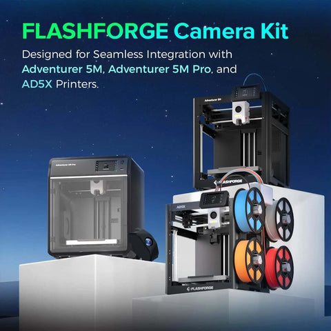 Camera Kit For Adventurer 5M Pro And AD5X 3D Printer With Real Time Live View And Remote Monitoring Compatible With Flash Maker App