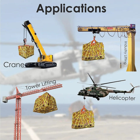 Heavy Duty Lifting Net For Construction And Crane Hoisting used for crane, helicopter, tower, industry lifting applications