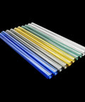 8 Inch Borosilicate Glass Blowing Tubes Set 12 Mm OD And 2 Mm Thick Walls, 10 Pieces In 5 Colors, High Heat Resistant Pro Grade