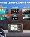 Wireless CarPlay And Android Auto 7 Inch HD Touch Screen Car Stereo dashboard display with Apple CarPlay and Android Auto