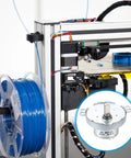 3D printer with Slow Speed 5V DC D Shaft Gear Motor JS50T With CW CCW 2 RPM Large Torque and filament spool, perfect for rotation.