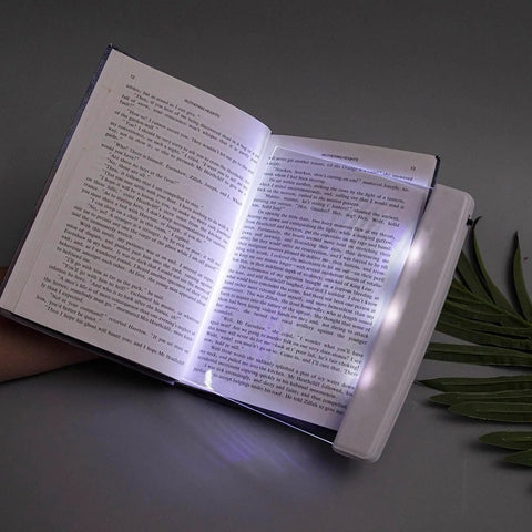 Flat Page Book Light With Clear LED Panel For Reading In Bed At Night Full Page Illumination Lamp Board Wireless White Reading Light For Nighttime Comfort Cozy Warm Glow And Crisp Clear Page Illumination