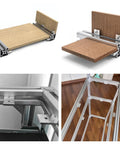 Beefy Heavy Duty Aluminum Shelf Brackets Set For Extrusion Profiles Corner Mounts with wood panel attachment.