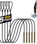 Heavy Duty 30 Inch Drain Snake 5 Pack With Rust Resistant Steel Core and Bendy Nylon Sleeve for clearing hair clogs.
