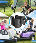 Universal Adjustable Golf Cart Cup Holder And Phone Mount Fits Ezgo Club Car Yamaha Models on golf cart armrest with drinks