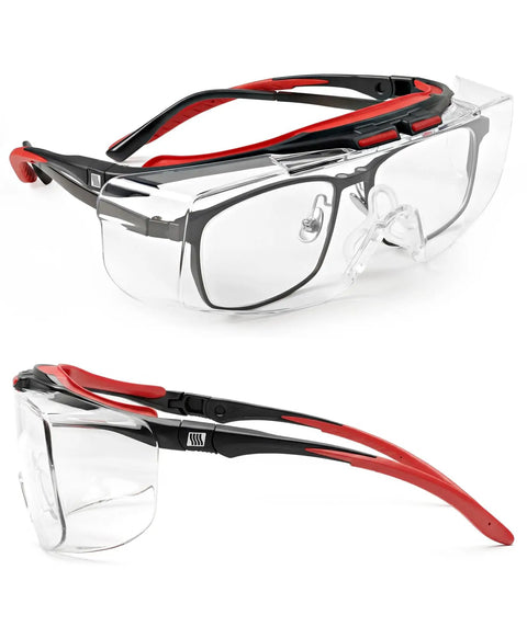 Over Eyeglasses Safety Glasses With ANSI Z87 1 Lenses Anti Fog And Scratch Resistant UV Protection Soft TPR Nose Pads