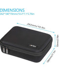 Hard Shell Carrying Case For DJI Mavic Mini 2 Series Drones Including Mini 2 SE And Mini 4K With dimensions overlay