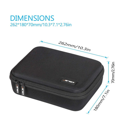 Hard Shell Carrying Case For DJI Mavic Mini 2 Series Drones Including Mini 2 SE And Mini 4K With dimensions overlay