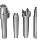 Morse Taper 2 Wood Lathe Live Center And Drive Center Set 4 Pc Cup Kit for woodturning arbor compatible with Jet Nova Rikon Grizzly lathes