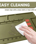 Heavy Duty Gun Cleaning Mat With Magnetic Pistol Pad And Tool Stand, Non Slip Work Surface For Safe Cleaning, Pro Grade Durable Polyester Mat For Firearm Maintenance, Keeps Parts And Tools Organized. hand wiping mat clean