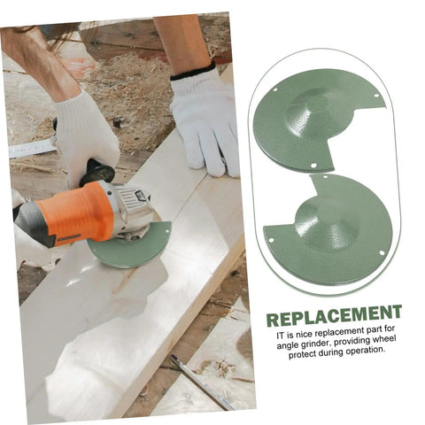 Angle Grinder Wheel Guard Safety Shield Protector For Grinding Machines shown in use with iron build for spark protection