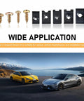 170 Piece Car U Clips And Screw Kit With 9 Sizes Universal Auto Fasteners showing screws and U-clips with cars in background