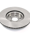 Professional Series Front Vented Brake Rotor With Non Directional Swirl Finish Drop In Ready hub centric chamfer detail