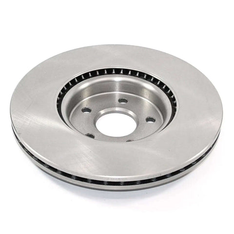 Professional Series Front Vented Brake Rotor With Non Directional Swirl Finish Drop In Ready hub centric chamfer detail