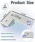Heavy Duty Hot Dipped Galvanized Flat L Shaped Fitting Six Pack with Four Holes for One And Five Eighths Inch Strut Channel