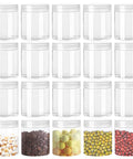 20 Pack 4oz Clear Plastic Jars With Lids Wide Mouth Refillable Storage Containers Empty Round Jars For Candy Beads Lotion Slime Making And Food Storage Bulk Diy Craft Supplies