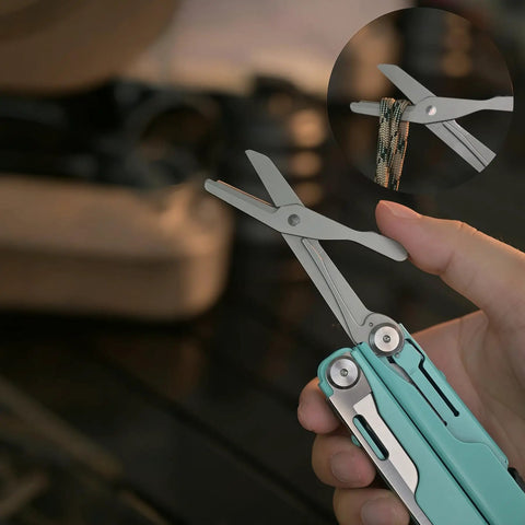 20 In 1 EDC Multi Tool Pliers With Spring Loaded Pliers Head Detachable Screwdriver Bits Safety Spring Back Scissors Serrated Saw And...