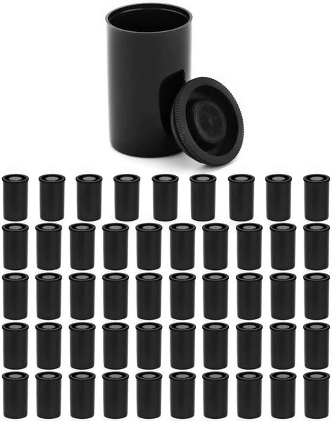 Film Canisters With Lids 50 Pack 8 Oz Plastic Camera Reel Containers For Film Developing Crafts Science Projects And Everyday Storage Black Dope Value Pack With Durable Airtight Lids For Reels Small Parts And Lab Diy