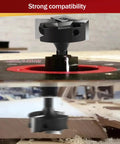 CNC Spoilboard Surfacing Router Bit With One Quarter Inch Shank And One And A Quarter Inch Cutting Diameter Two Plus Two T Wing Inserts Carbide Milling Cutter in use on router