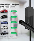 Tesla NACS Level 2 EV Charger With 40 Amp Output And Extra Long 40 To 50 Foot Cord Portable Home Charging Station overview