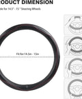 Custom Fit Steering Wheel Cover For Tesla Cybertruck 2024 Plus Genuine Whole Cowhide Leather, dimensions for 14.5-15 inch wheels.