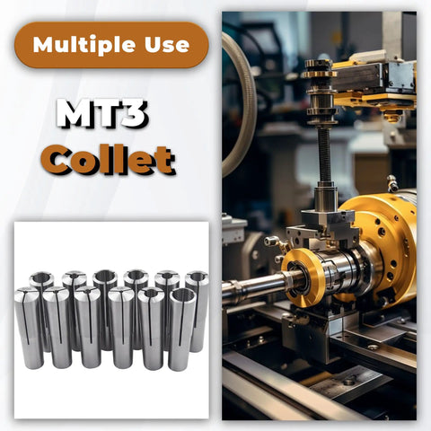 MT3 Collet Set For Milling And Lathe Work from One Eighth to Three Quarters Inch with CNC Machine, Pro Grade, Heavy Duty Build