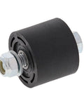 Top Notch Replacement Sealed Upper Chain Roller Fits Husqvarna WXC And WXE125 250 350 360 610 Chainsaws, black rubber with metallic components.