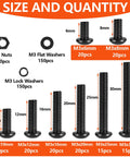600 Piece M3 Screw Assortment Kit For 3D Printer DIY With 8 Sizes Ranging 6mm To 30mm Button Head Socket Cap Screws Hex Nuts
