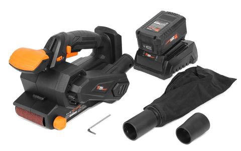 Cordless Belt Sander With Variable Speed For Precise Finishing, Handheld And Portable, 3 By 18 Inch Belt, Includes 4.0Ah Battery