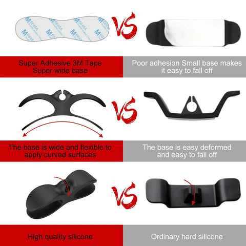 Comparison image of Cord Organizer For Kitchen Appliances 15 Pack With 3M Adhesive showing features versus competitors.