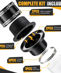 4 Inch Magnetic Dust Collection Starter Kit For Woodworking includes PVC pipe, duct connectors, rubber joints, and locking clips.