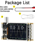 Pocket Sized Handheld Oscilloscope Kit With 2.4 Inch Color Screen And 1MSaS Real Time Sampling, 200KHz Bandwidth, package contents